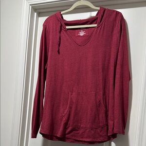 Sonoma Red Long Sleeve Relaxed Sweatshirt